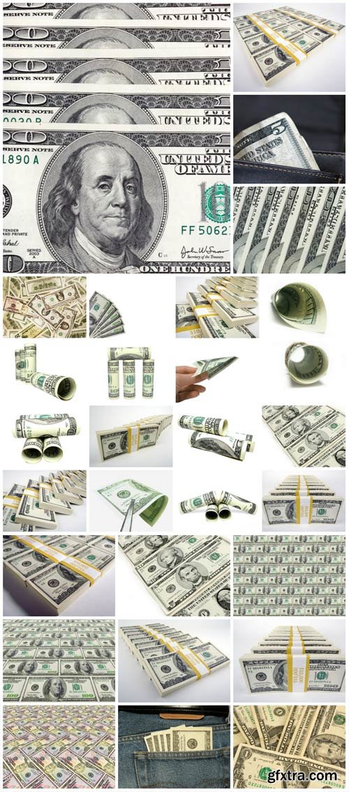 Money, dollar bills - stock photos