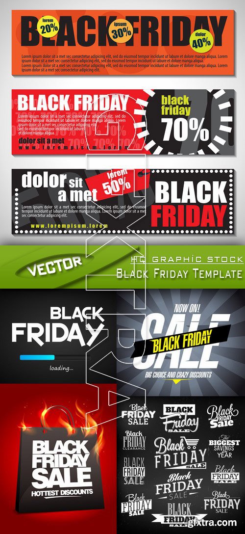 Stock Vector - Black Friday Template