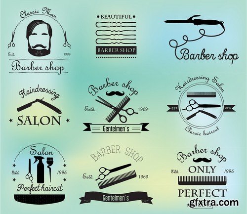 Stock Vectors - Barber Shop, 25xEPS