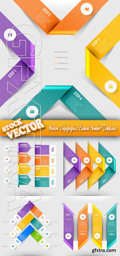 Stock Vector - Modern Infographics Element Number Templates