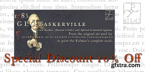 1785 GLC Baskerville - Both fonts : $54.00