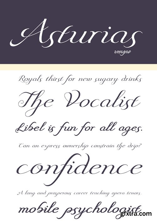 Asturias Font Family - 2 Fonts $38