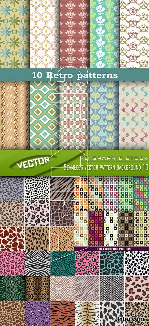 Stock Vector - Seamless vector pattern background 10