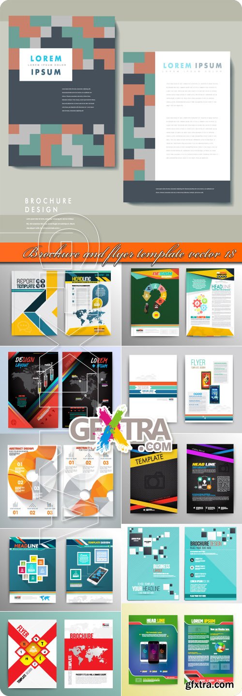 Brochure and flyer template vector 18