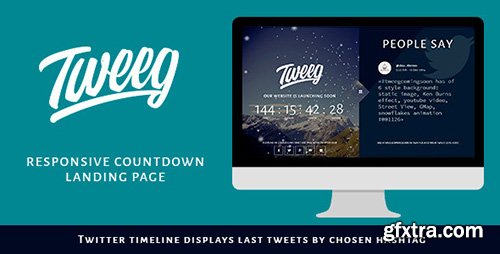 ThemeForest - Tweeg - Responsive Countdown Landing Page - RIP