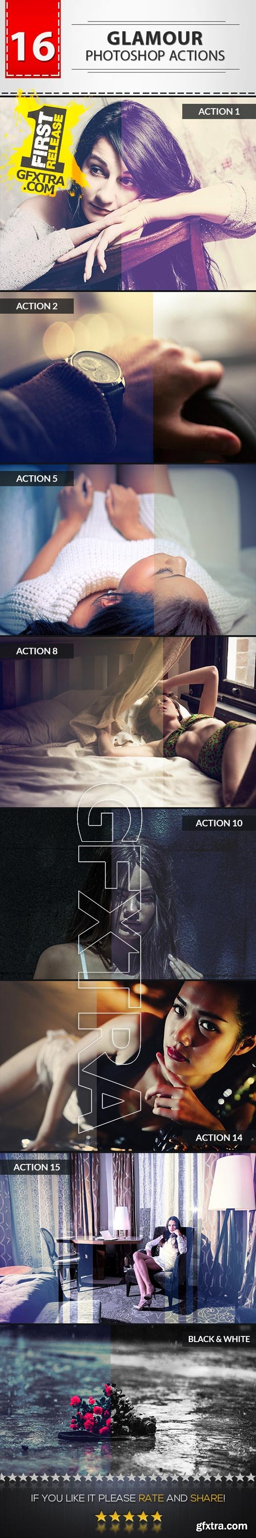 GraphicRiver - 16 Glamour Photoshop Actions 9719399