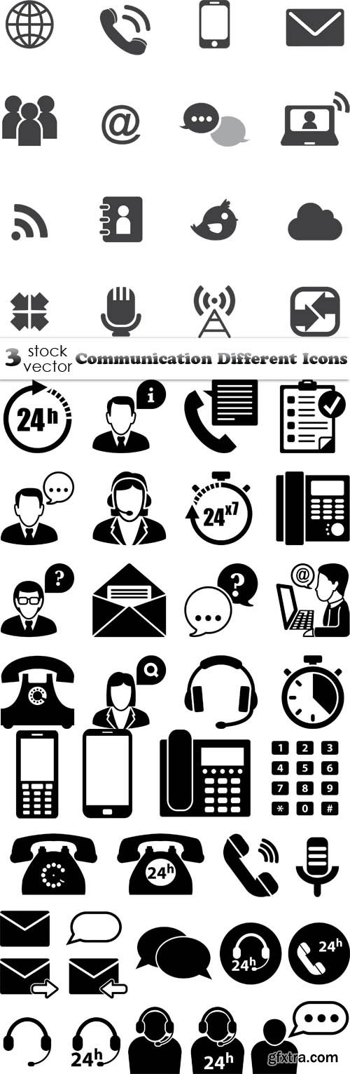 Vectors - Communication Different Icons