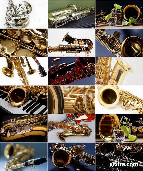 Collection of beautiful saxophones 25 HQ Jpeg