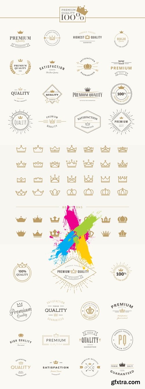 Royal Vintage Design Elements Vector