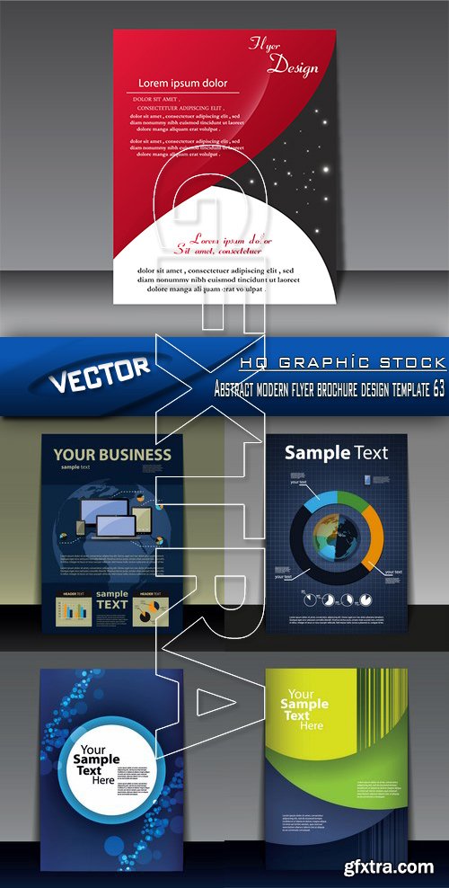 Stock Vector - Abstract modern flyer brochure design template 63