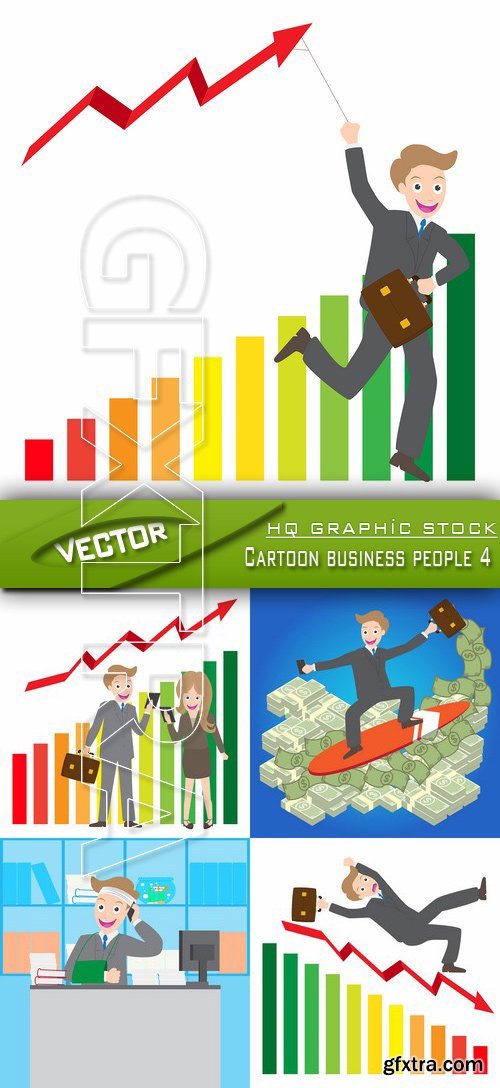 Stock Vector - Cartoon business people 4