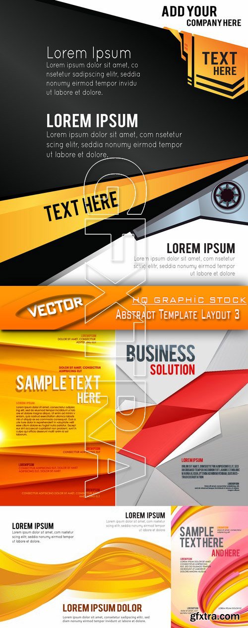 Stock Vector - Abstract Template Layout 3