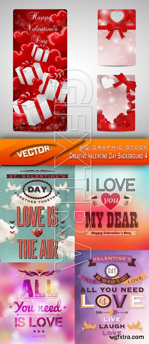 Stock Vector - Creative Valentine Day Background 4