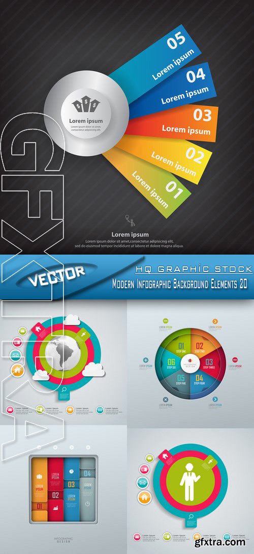 Stock Vector - Modern Infographic Background Elements 20