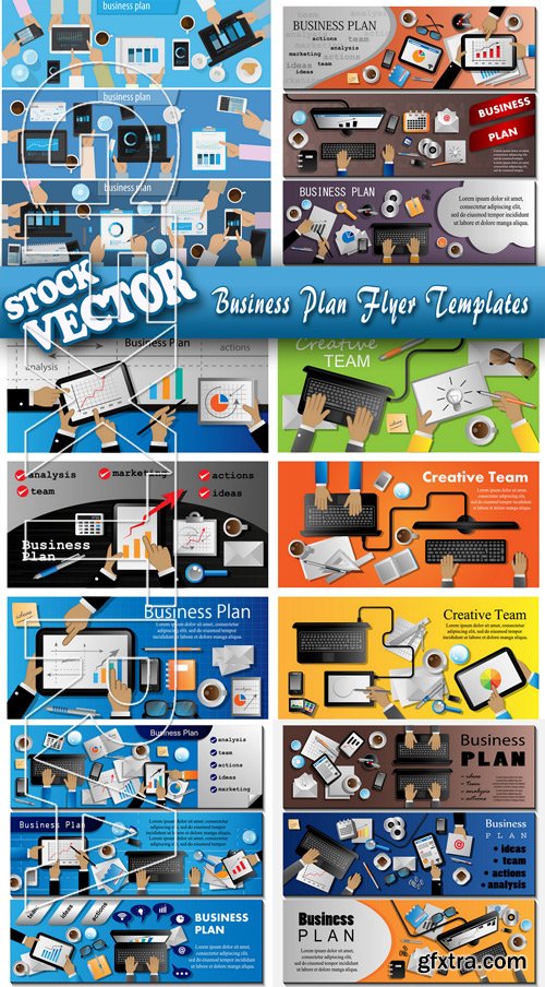 Stock Vector - Business Plan Flyer Templates