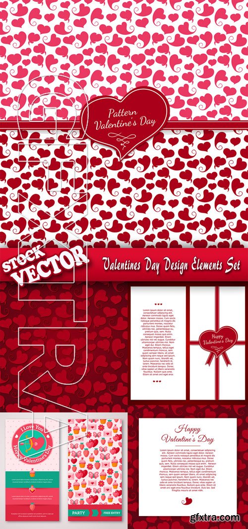 Stock Vector - Valentines Day Design Elements Set