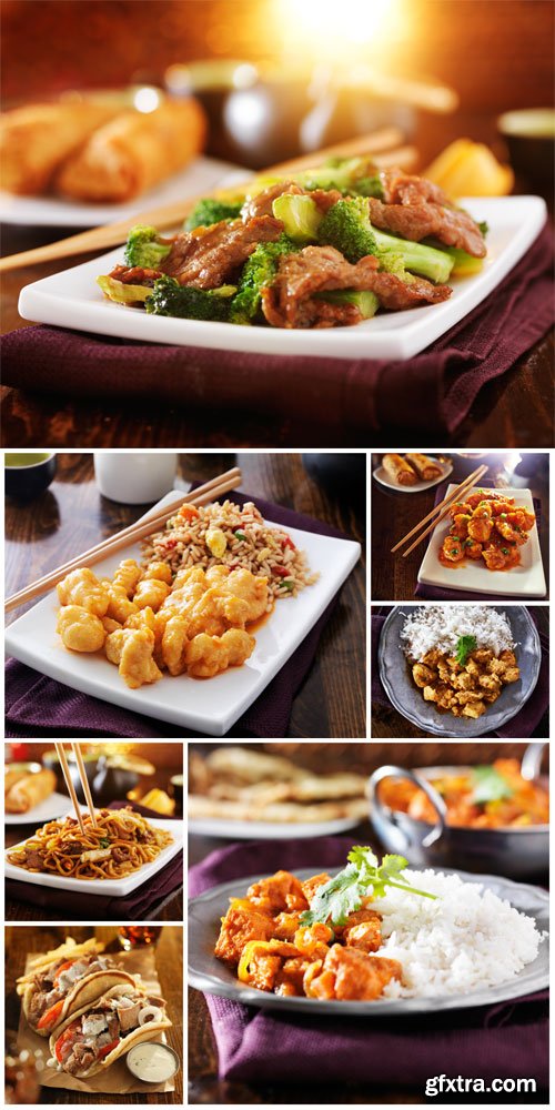 Delicious food, chinese food - Stock Photo