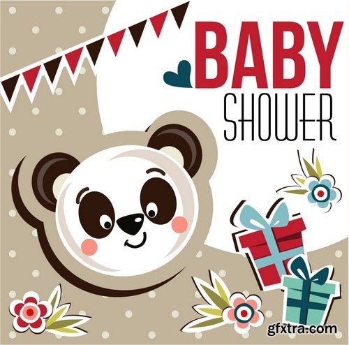 Stock Vectors - Baby Shower, 25xEPS