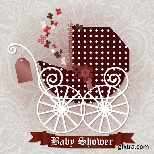 Stock Vectors - Baby Shower, 25xEPS