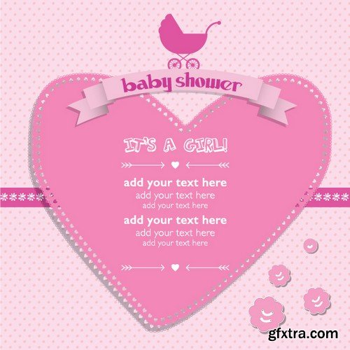 Stock Vectors - Baby Shower, 25xEPS