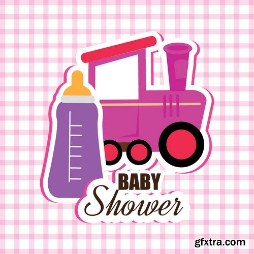 Stock Vectors - Baby Shower, 25xEPS