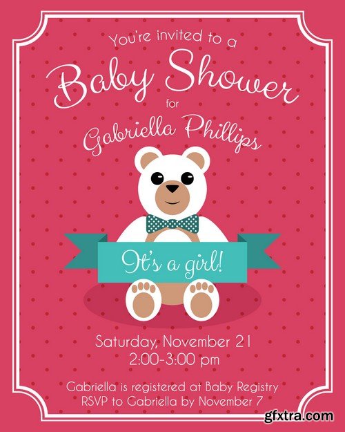 Stock Vectors - Baby Shower, 25xEPS