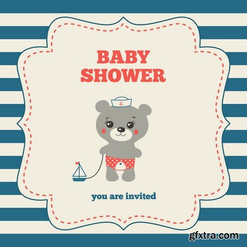 Stock Vectors - Baby Shower, 25xEPS