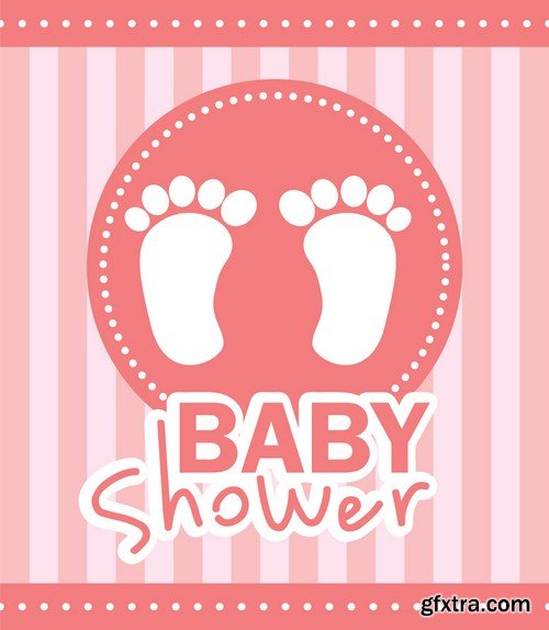 Stock Vectors - Baby Shower, 25xEPS