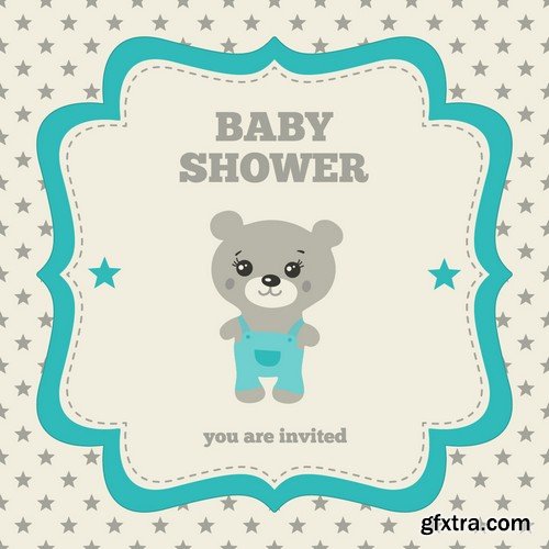 Stock Vectors - Baby Shower, 25xEPS