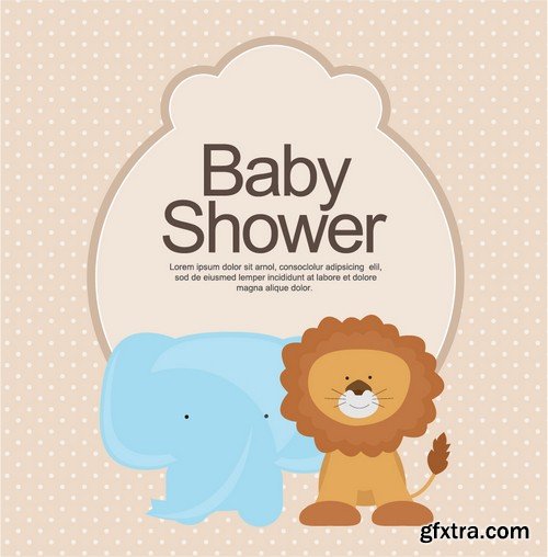 Stock Vectors - Baby Shower, 25xEPS