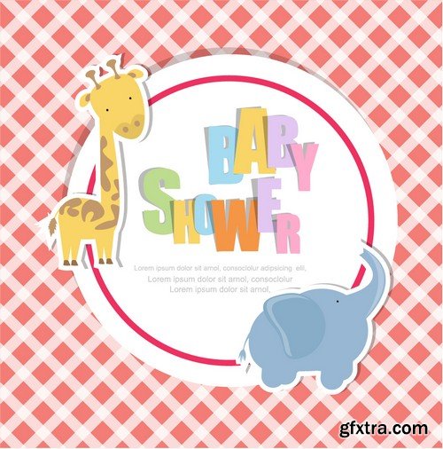 Stock Vectors - Baby Shower, 25xEPS