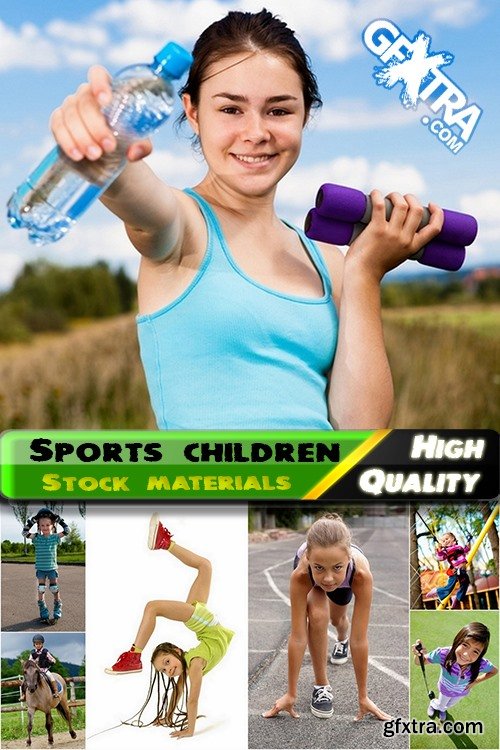 Active and sports children Stock images - 25 HQ Jpg