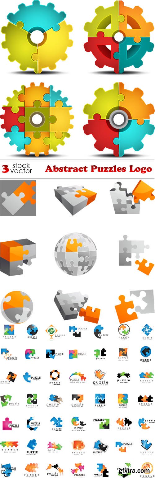 Vectors - Abstract Puzzles Logo