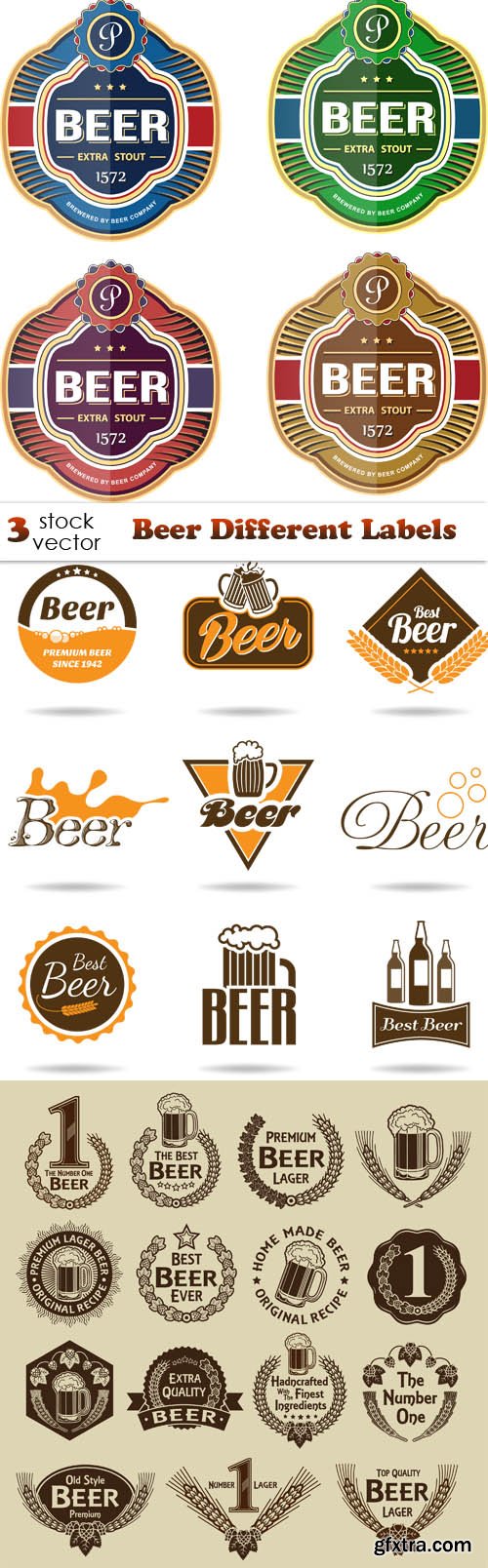 Vectors - Beer Different Labels