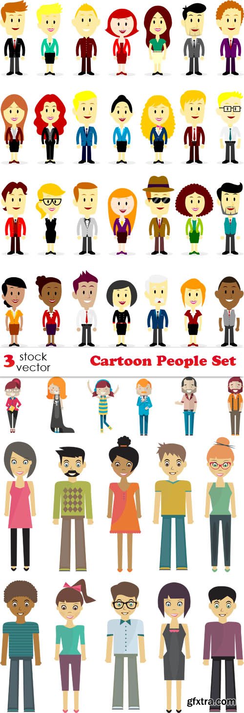 Vectors - Cartoon People Set