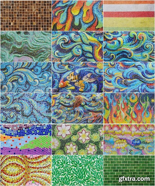 Collection mosaic tiles 25 HQ Jpeg