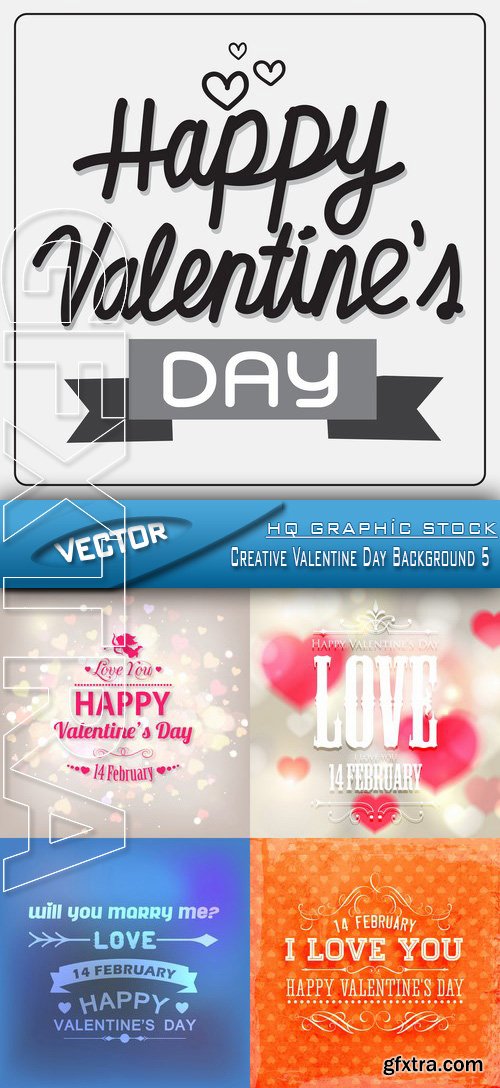 Stock Vector - Creative Valentine Day Background 5