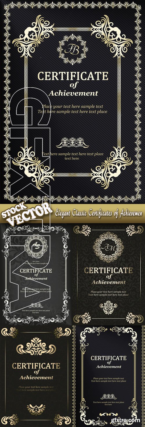 Stock Vector - Elegant Classic Certificates of Achievement