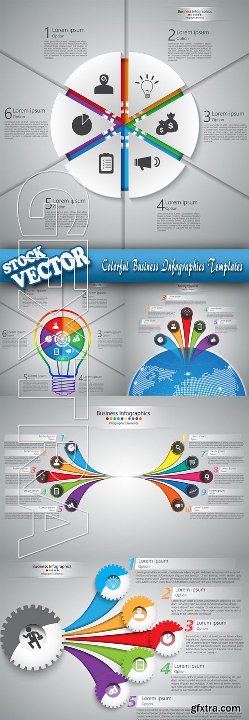 Stock Vector - Colorful Business Infographics Templates