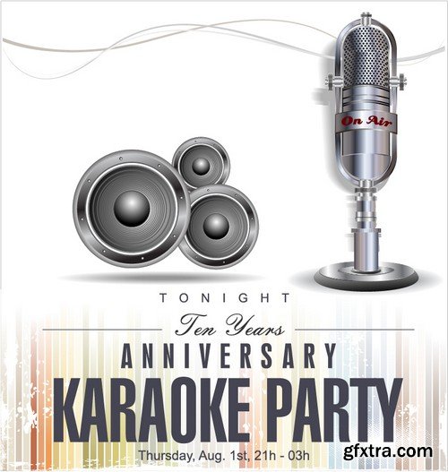 Stock Vectors - Karaoke Party, 25xEPS