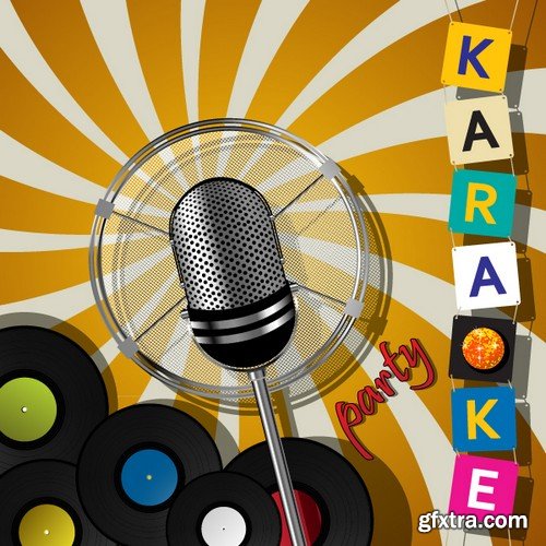 Stock Vectors - Karaoke Party, 25xEPS