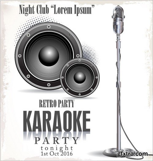 Stock Vectors - Karaoke Party, 25xEPS