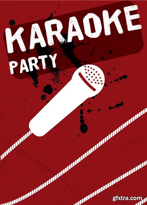 Stock Vectors - Karaoke Party, 25xEPS