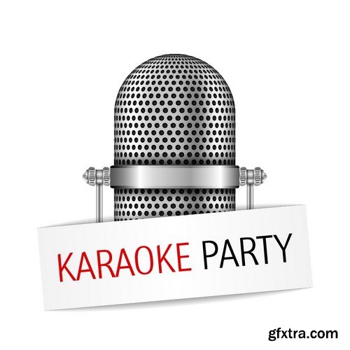 Stock Vectors - Karaoke Party, 25xEPS