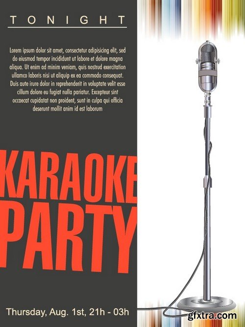 Stock Vectors - Karaoke Party, 25xEPS