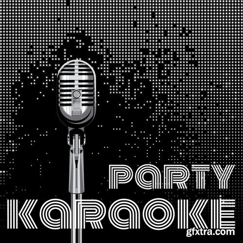 Stock Vectors - Karaoke Party, 25xEPS