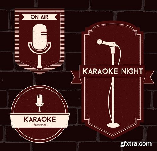 Stock Vectors - Karaoke Party, 25xEPS