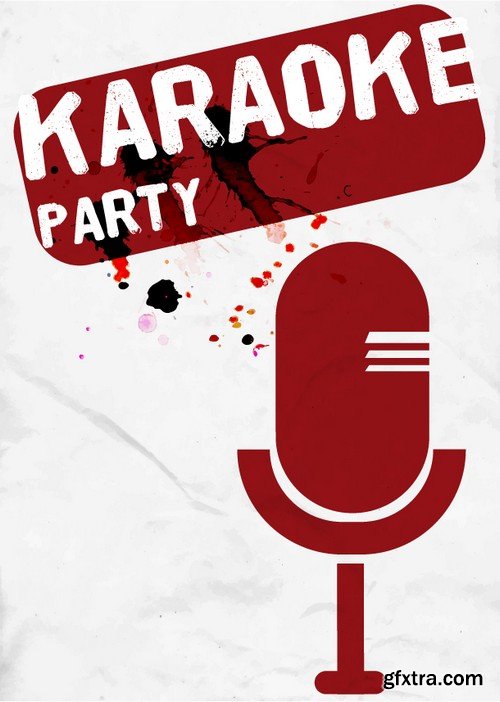 Stock Vectors - Karaoke Party, 25xEPS