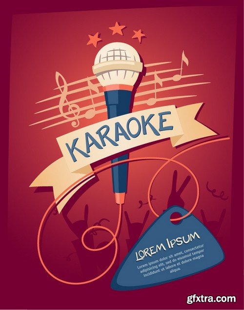 Stock Vectors - Karaoke Party, 25xEPS