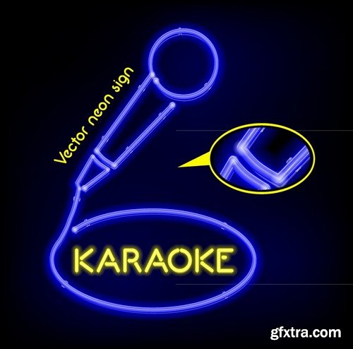 Stock Vectors - Karaoke Party, 25xEPS